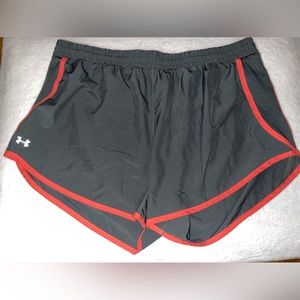 UNDER ARMOUR HeatGear Black Loose  Athletic Running SHORTS ~ Womens XL